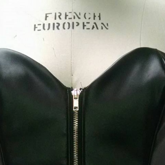 Handmade Pleather Dress Zip Up with Fringe - Picture 4 of 4